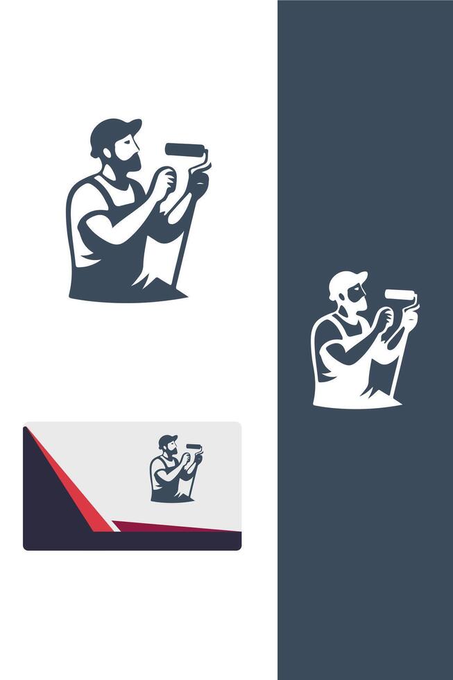 Brushwork Innovations painter logo vector