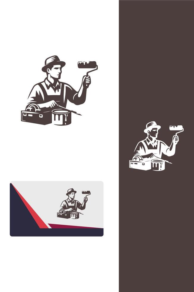 Strokes of Genius painter logo vector