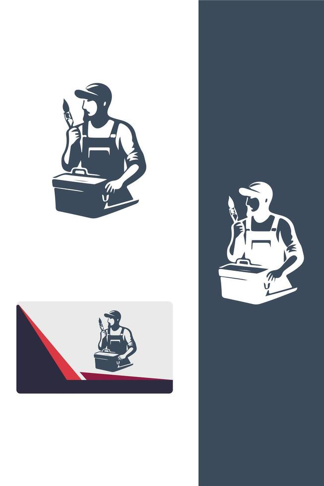 Strokes of Genius painter logo vector
