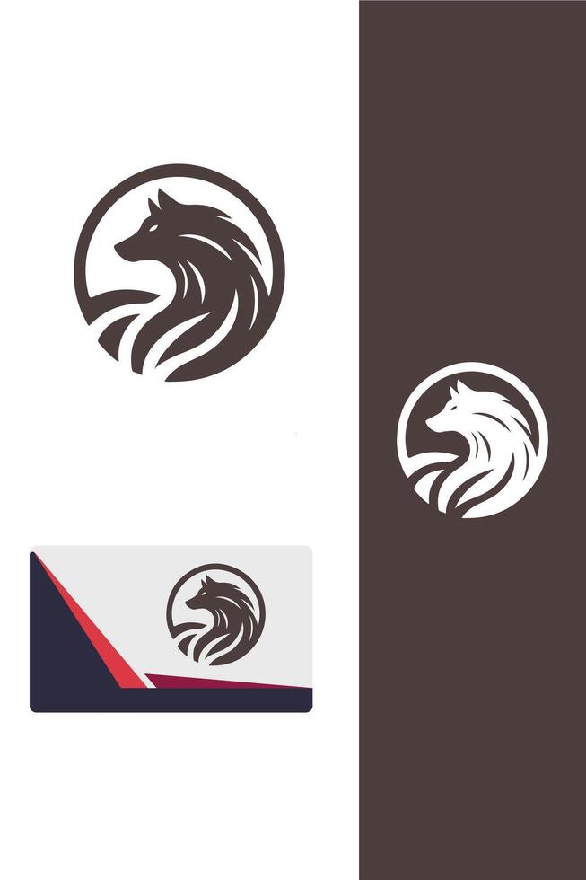 Storm fang wolf logo vector