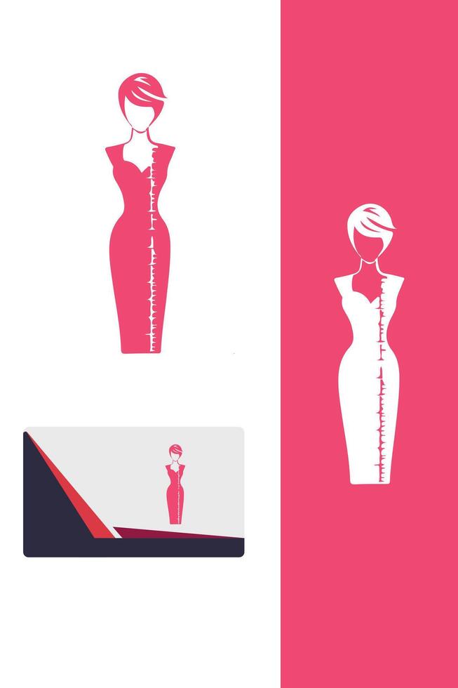 Fine Thread Studios dress maker logo vector