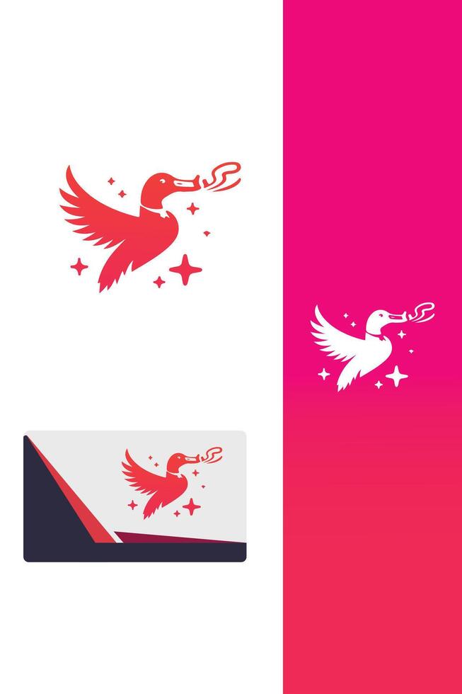 Quack Blast duck gun logo vector