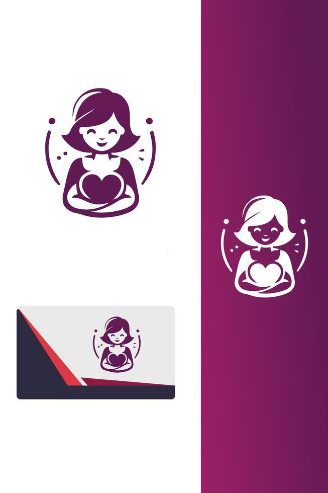 Precious Little Ones mom baby logo vector