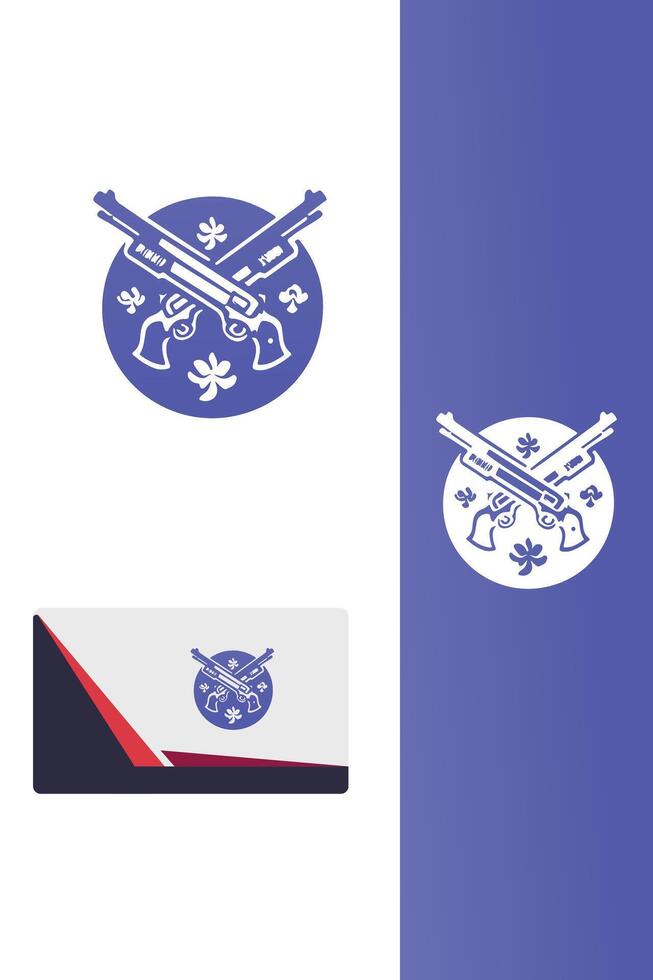 Fowl Flight Firearms duck gun logo vector