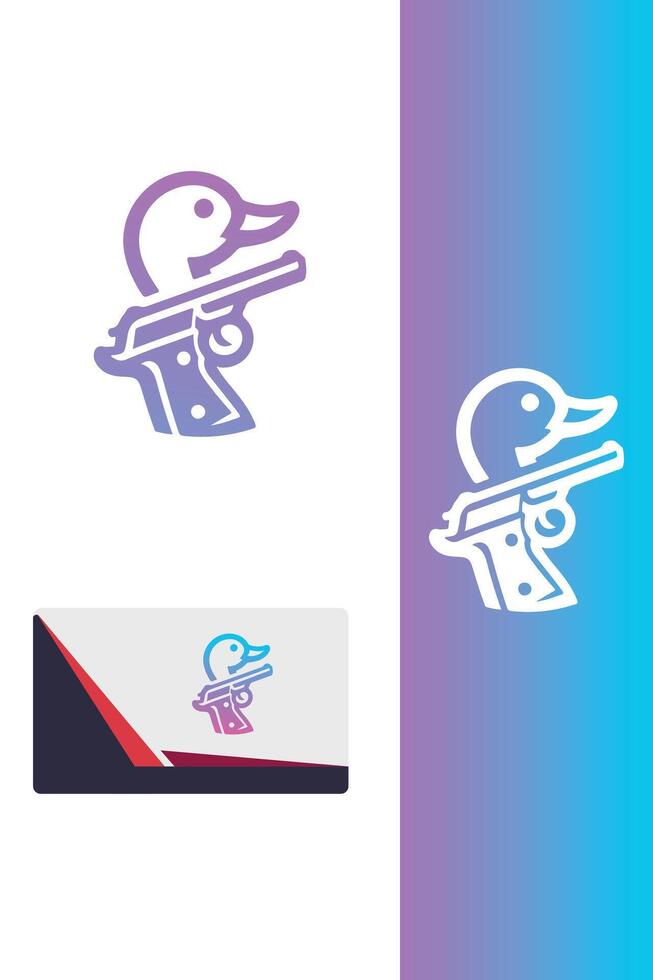 Wing Taker Guns duck logo vector