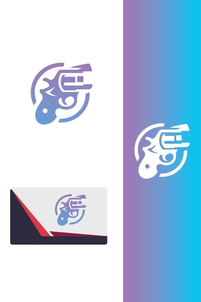 Fowl Shot duck gun logo vector
