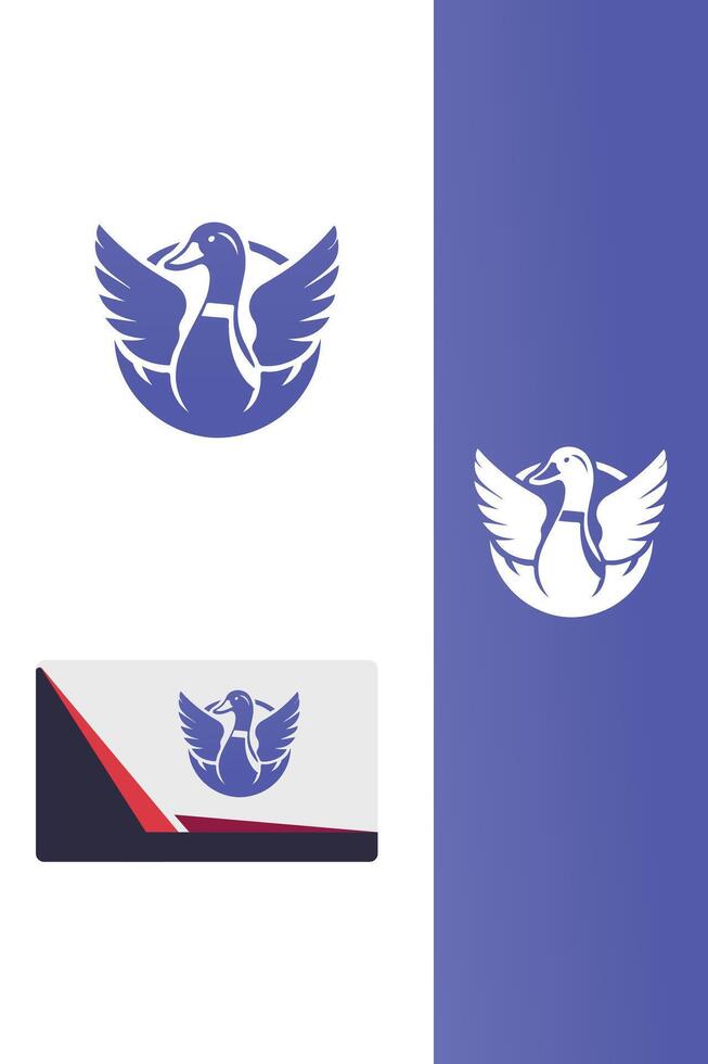 Fowl Shot duck gun logo vector