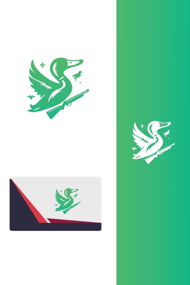 Fowl Shot duck gun logo vector