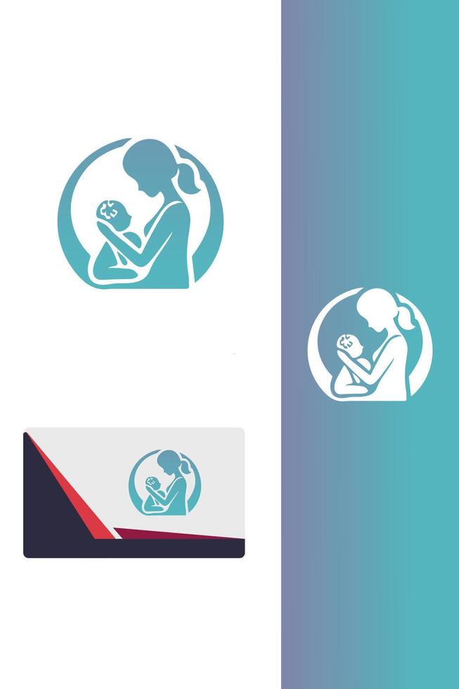Baby Whisperer mom baby logo vector