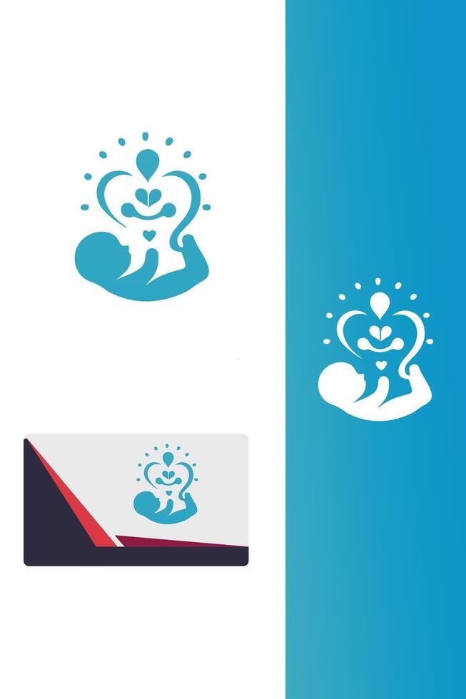 Mamas Love baby logo vector