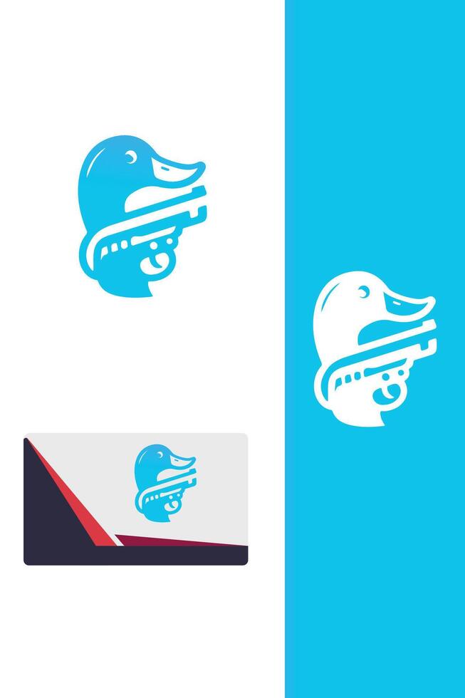 Waterfowl Warrior duck gun logo vector