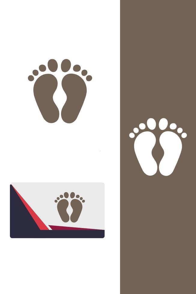Treads baby feet logo vector