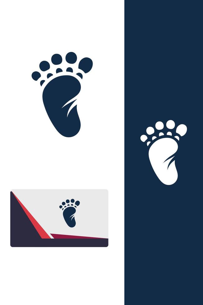 Fresh Footprints baby logo vector