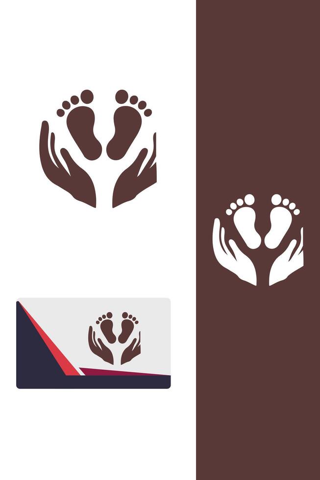 Little Foot Fancies baby feet logo vector