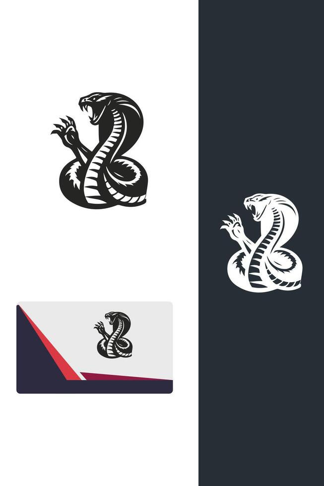 Serpent s Might fighting snakes logo vector