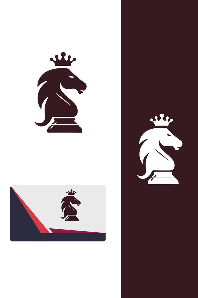 Queen s Conquest chess logo vector