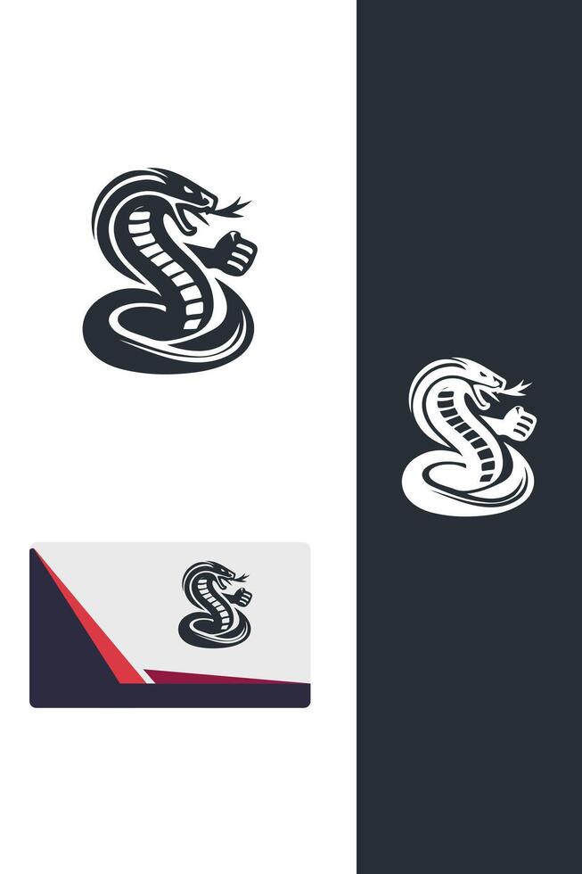 Viper s Vengeance fighting snakes logo vector