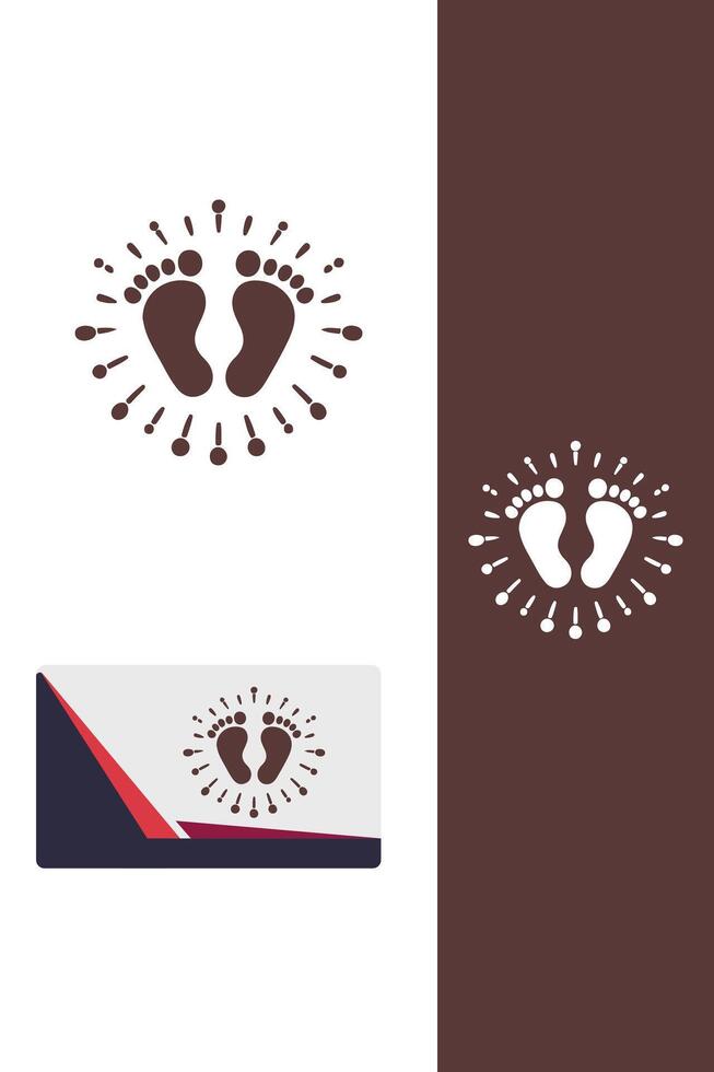Tiny Treads baby feet logo vector