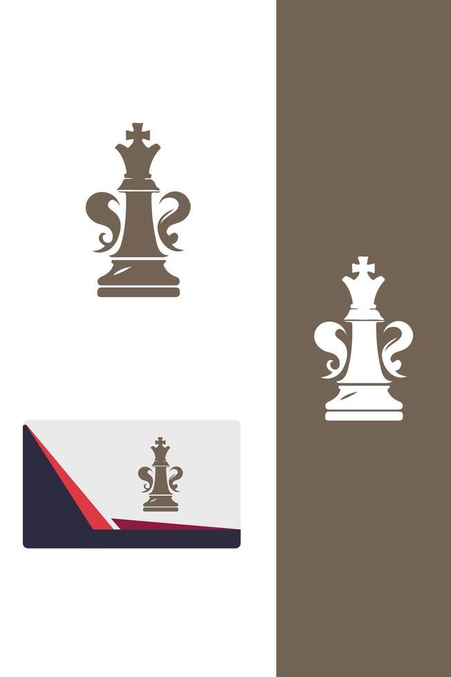 Sovereign Queen chess logo vector