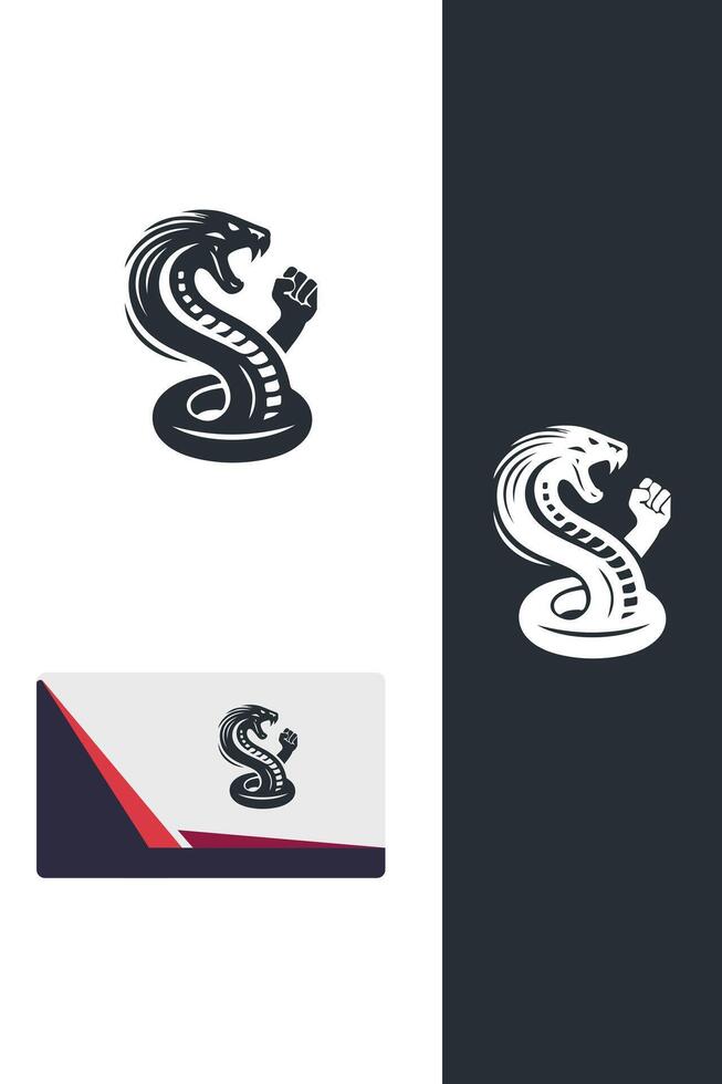 Phantom Serpent fighting snakes logo vector