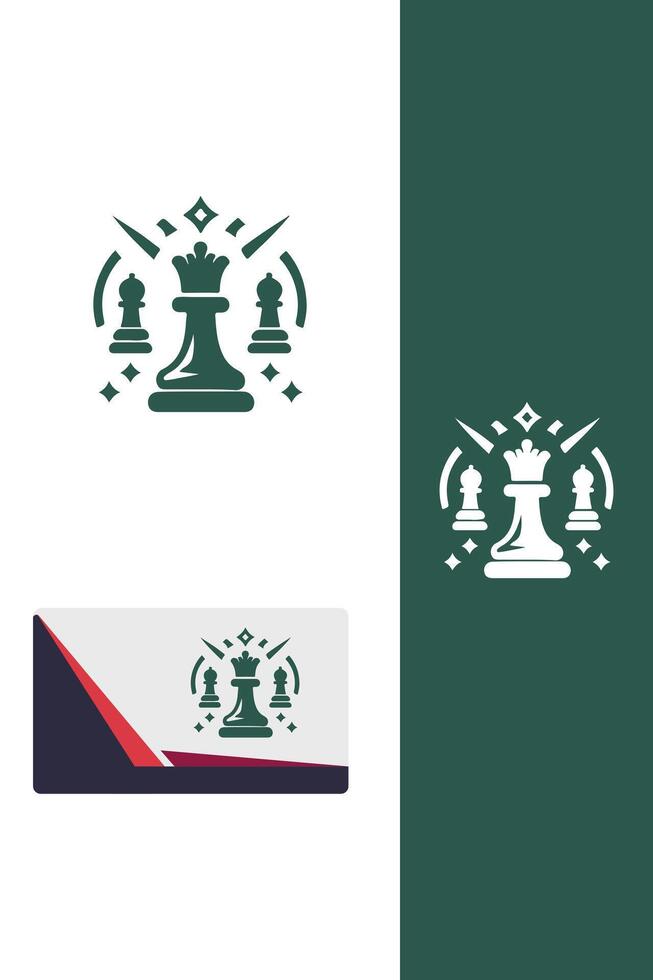Chess Queens Legacy chess logo vector