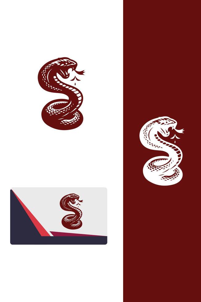 The Viper s Venom fighting snakes logo vector