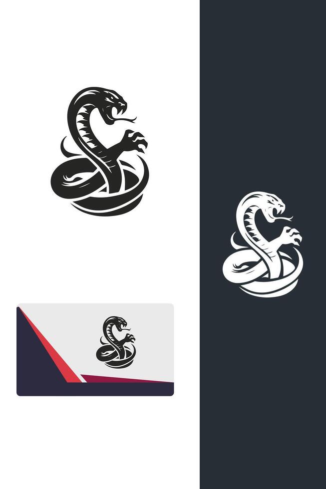 Cobra Strike Force fighting snakes logo vector