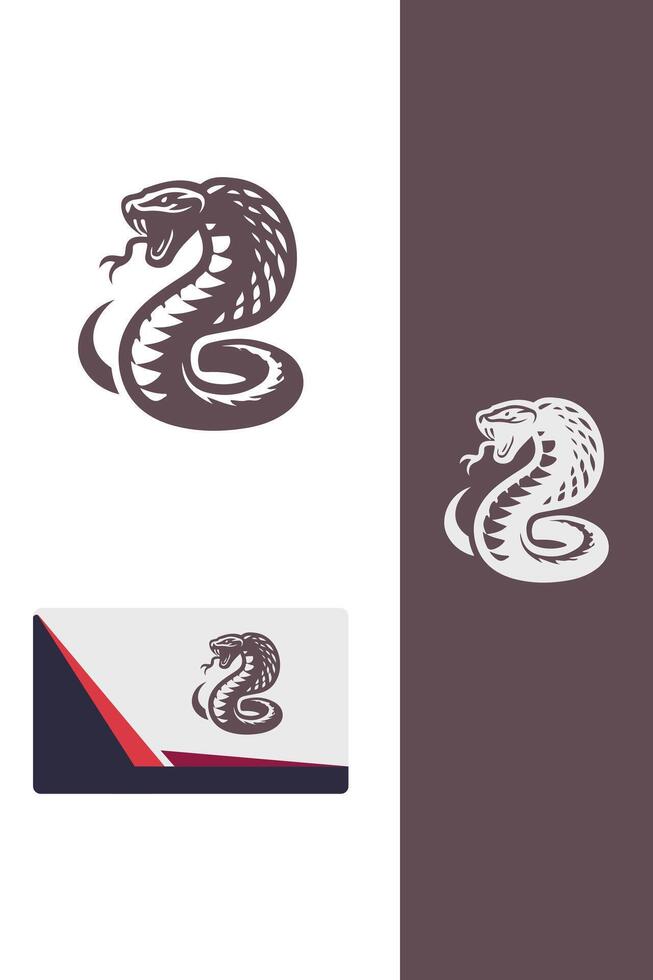 Cobra s Fury fighting snakes logo vector