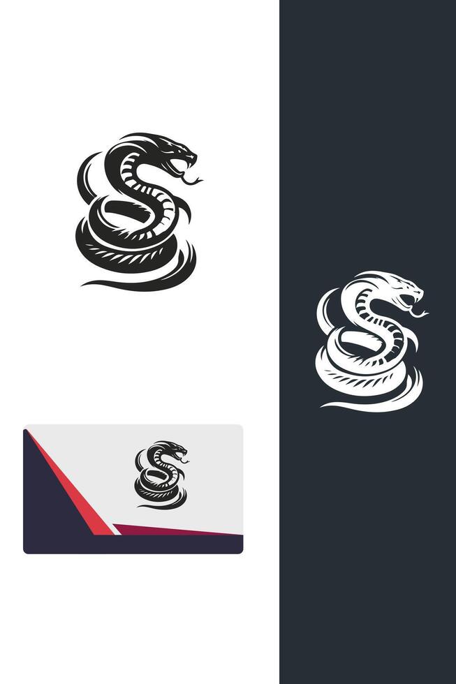 Fang Fury fighting snakes logo vector