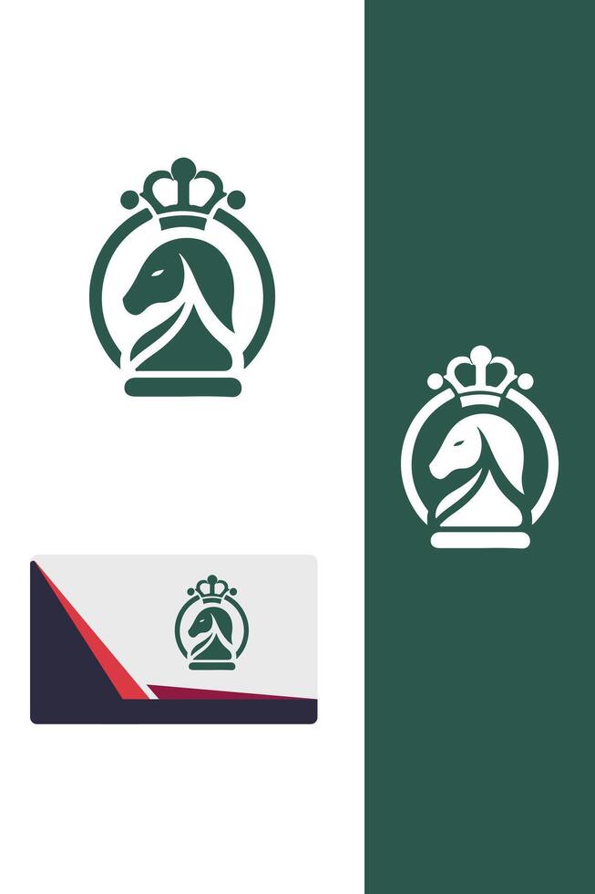 Crowned Victory chess queen logo vector