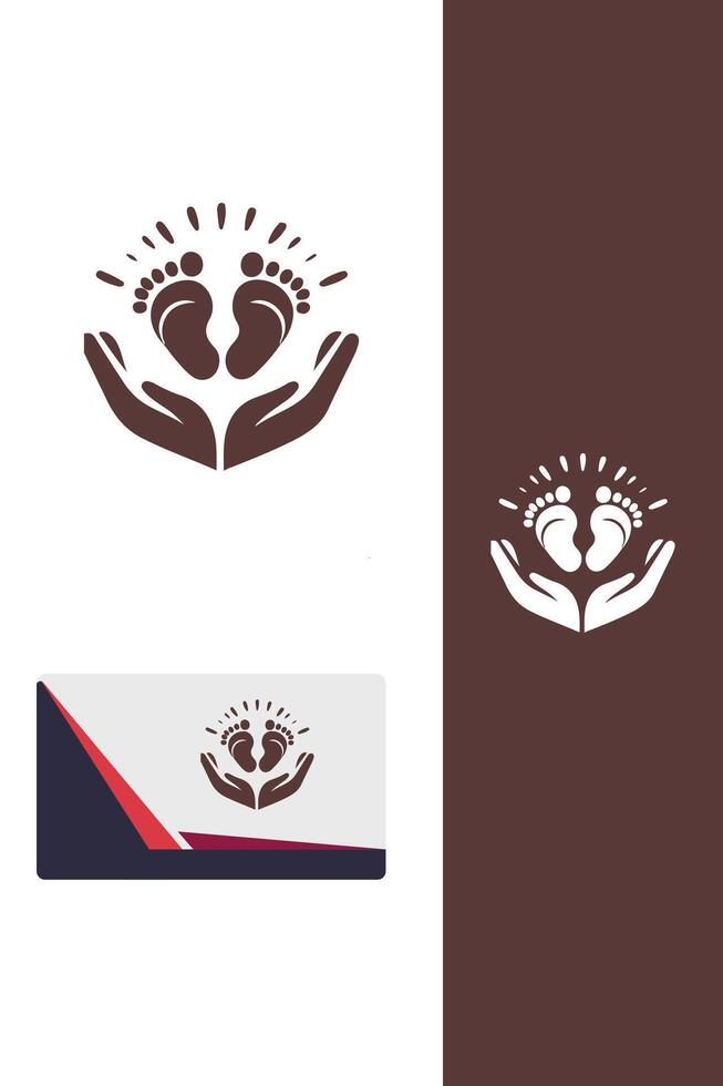 Precious baby feet logo vector
