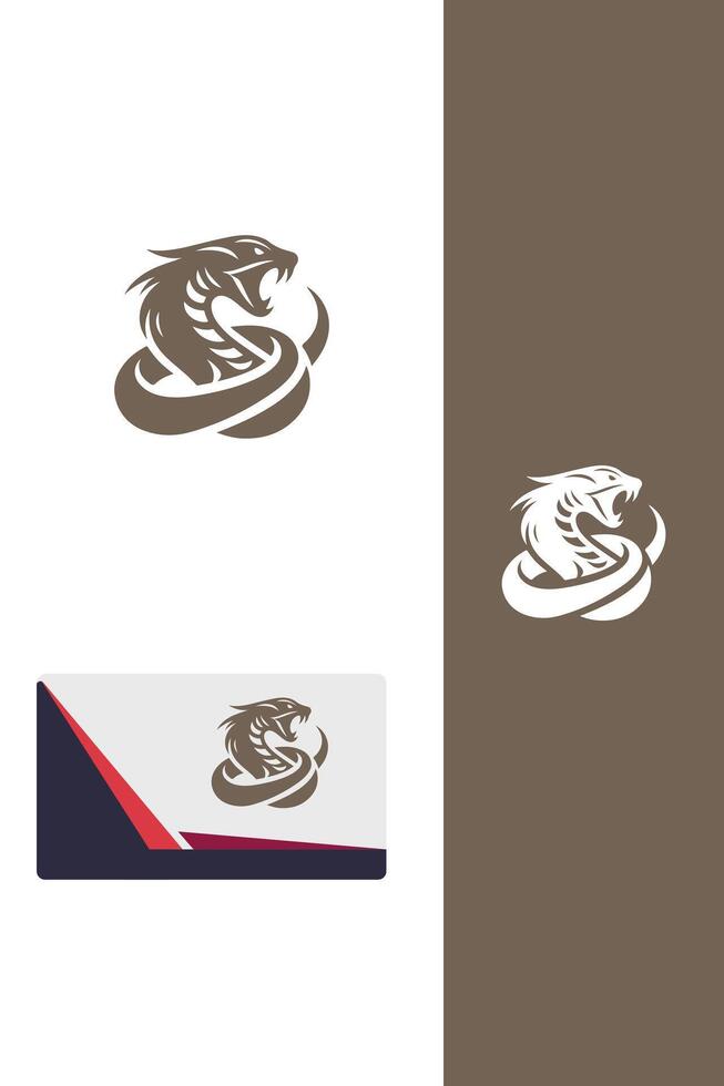 Venomous Strike fighting snakes logo vector