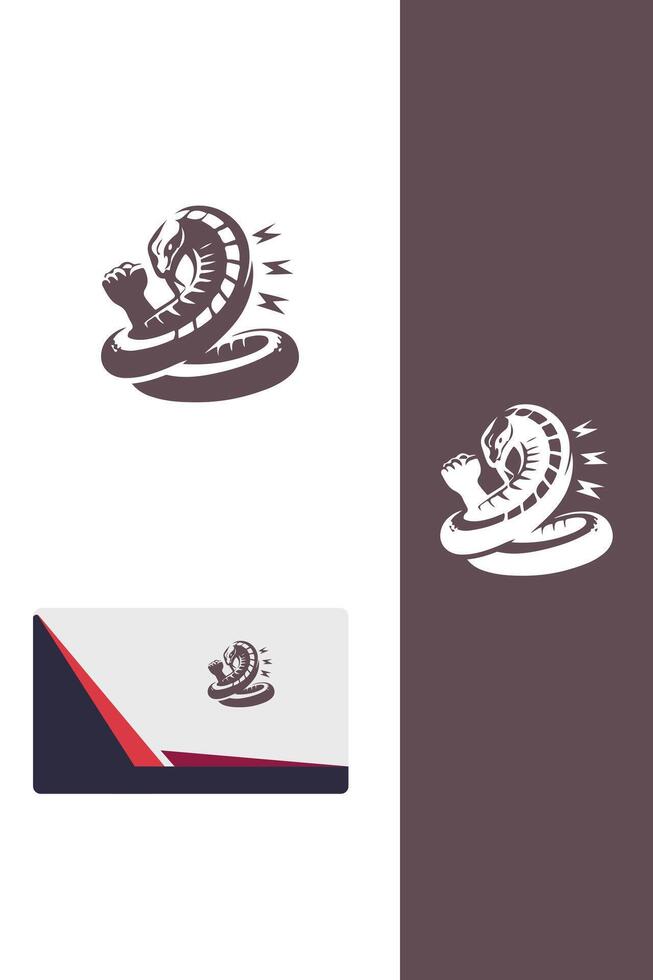 Serpent s Wrath fighting snakes logo vector