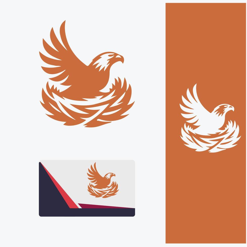 Sky Wing Eagle Nest Logo vector