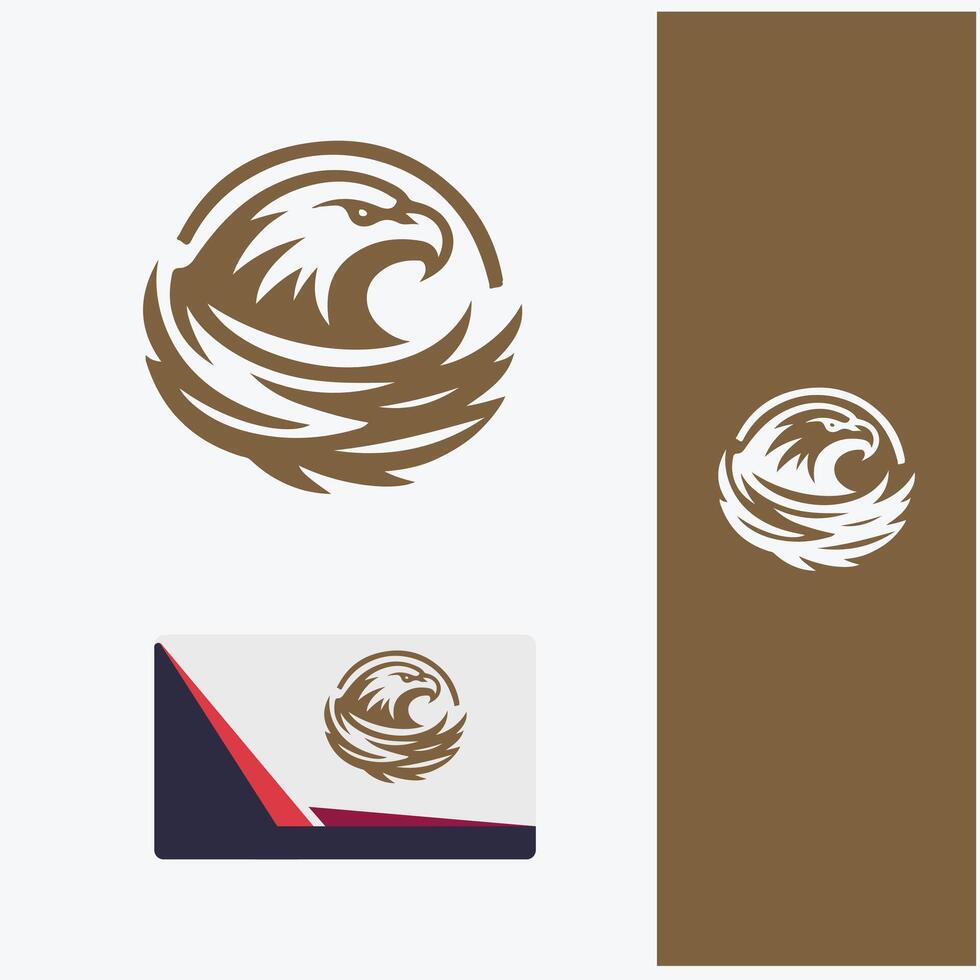 Roost Sky Eagle Nest Logo vector