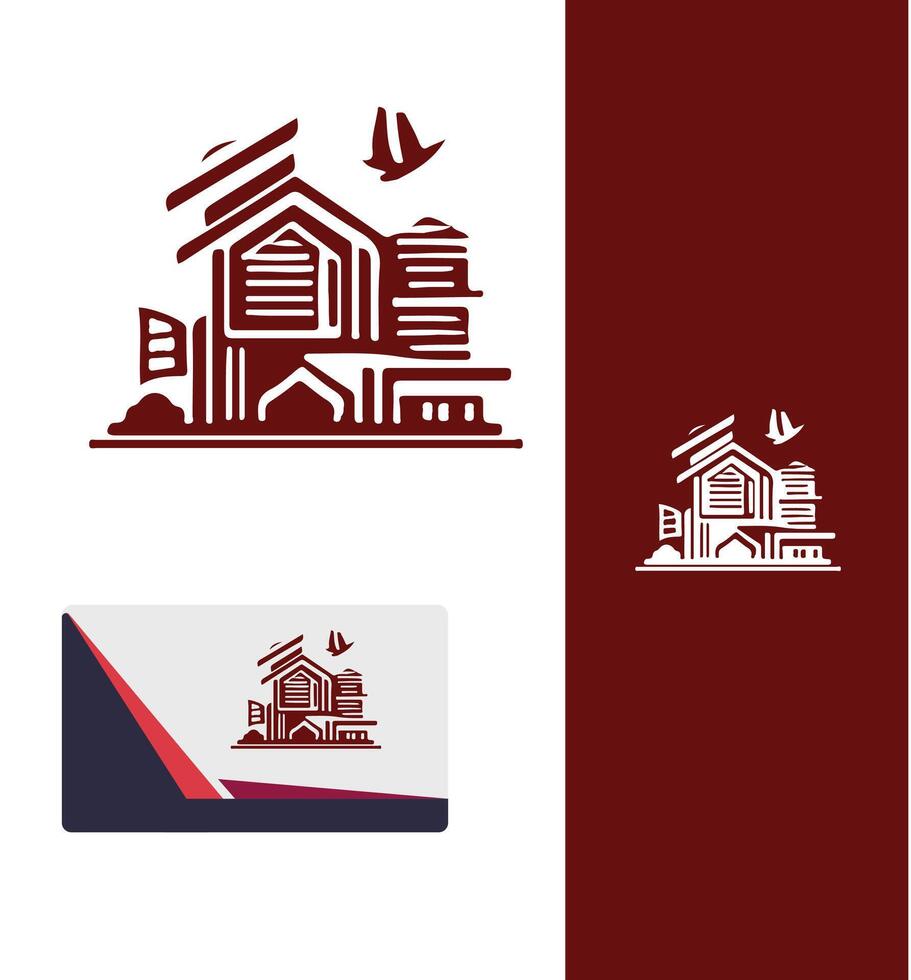 Dimension Architecture Logo Design vector