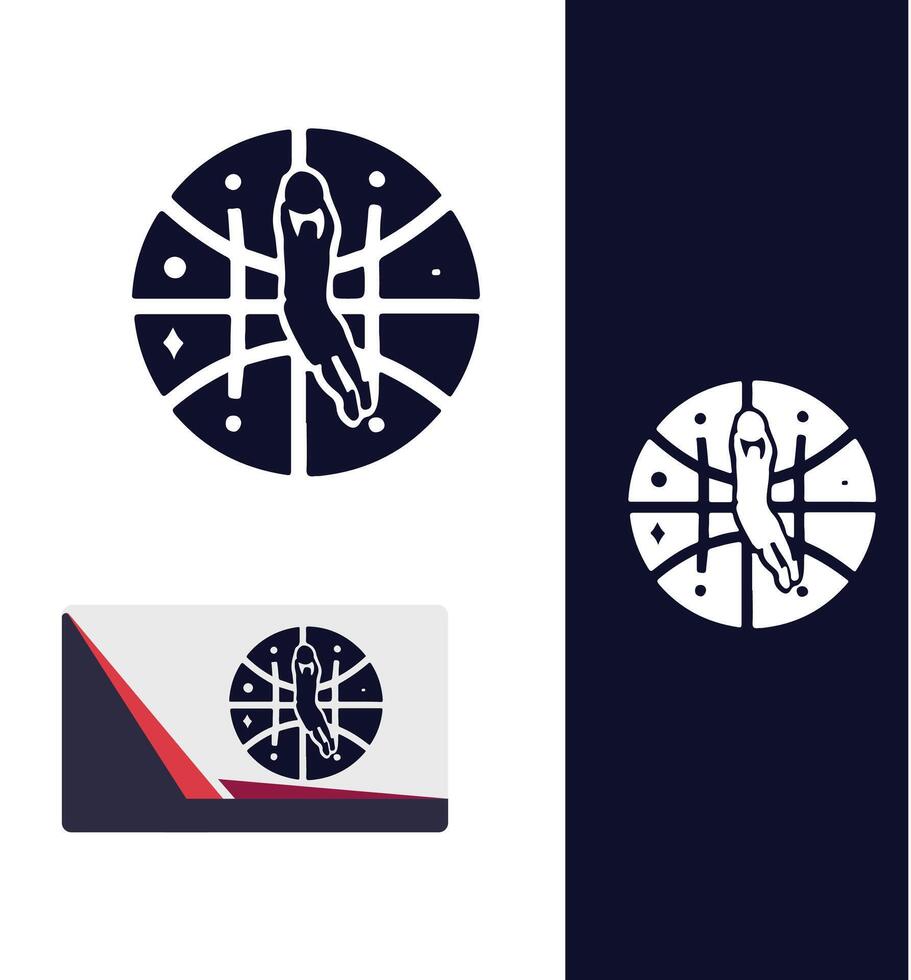 Sky High Hoopers BasketBall Logo vector