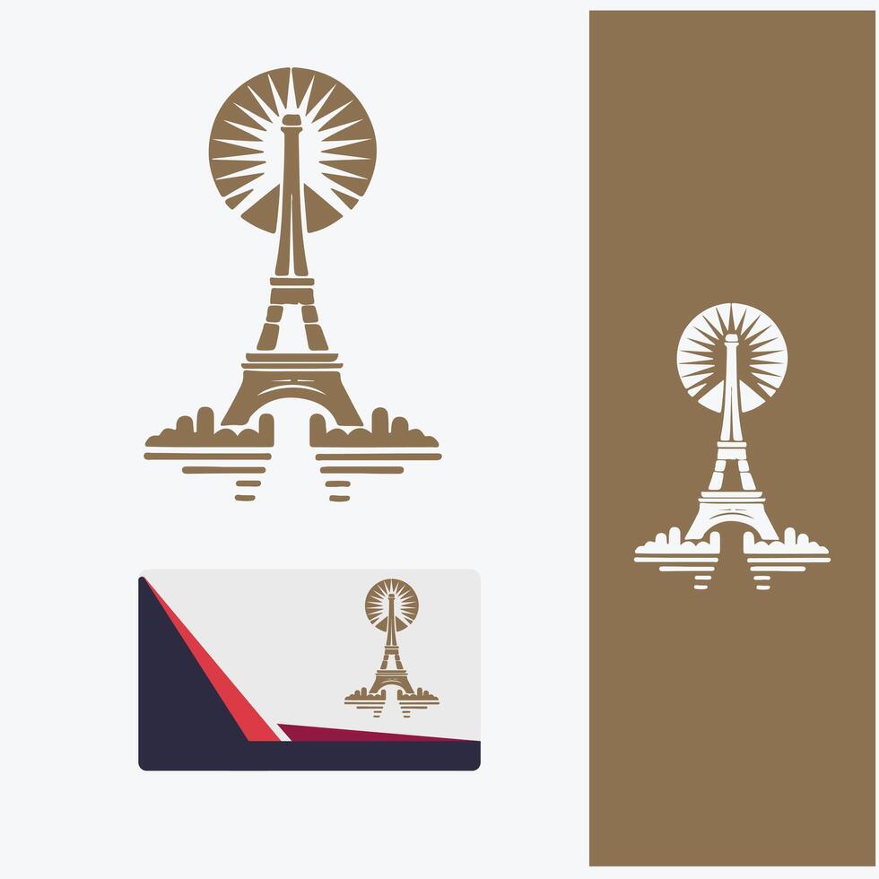 eiffel Tower of Paris Elegance logo vector
