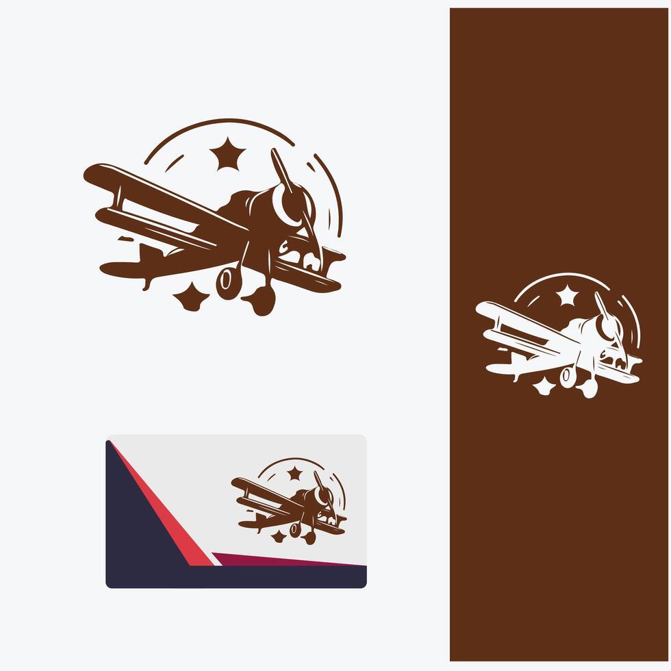 Air borne Legends Vintage Plane Logo vector