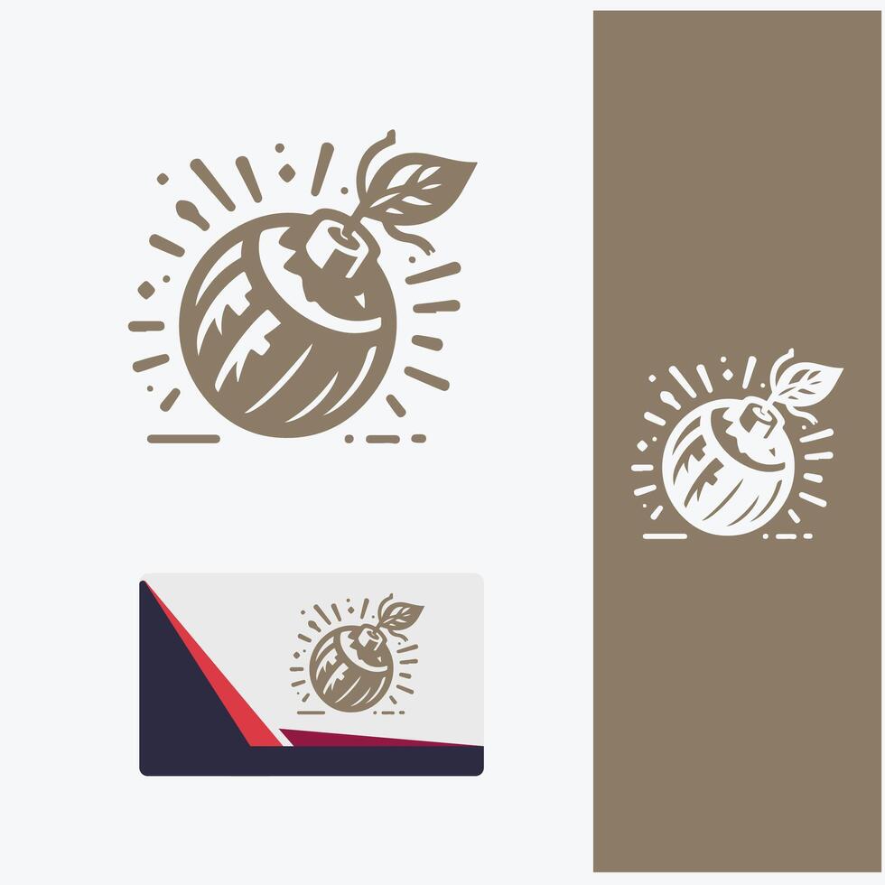 Red Alert Bomb Logo Designs vector
