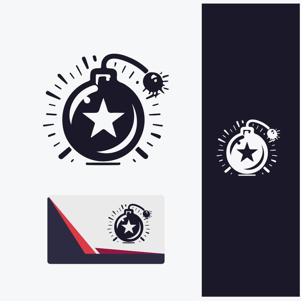Bom bastic Branding Bomb Logo vector