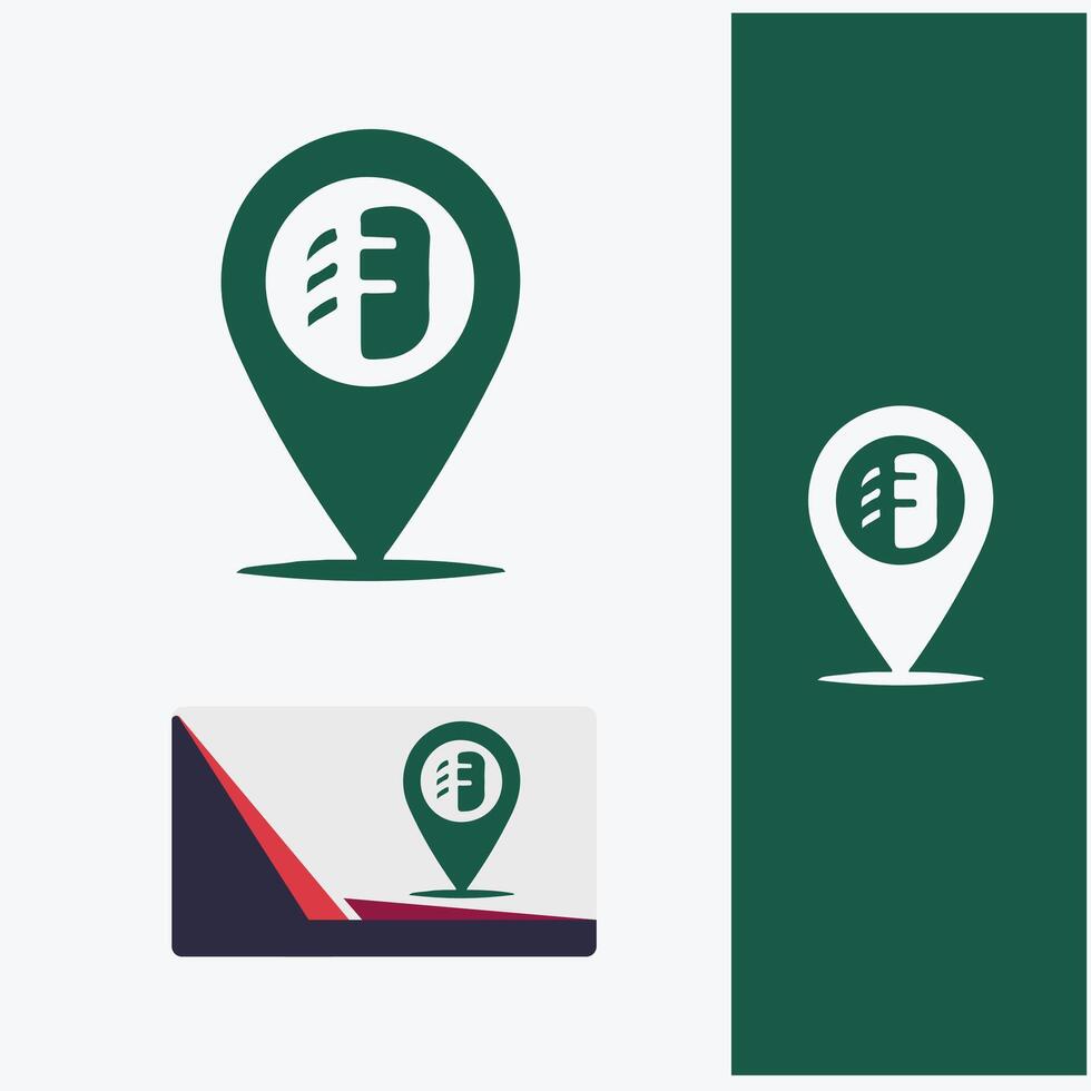 Spot Pin location logo vector