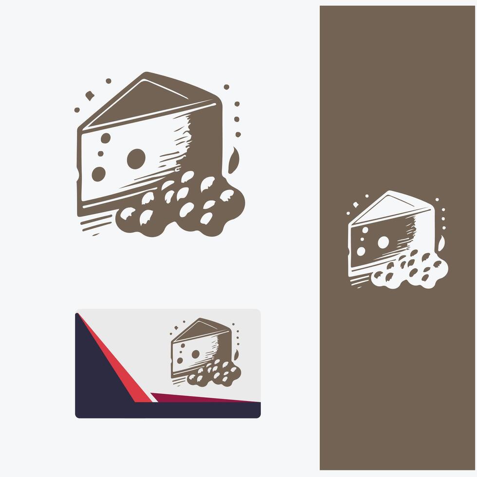 The Cheese board logo vector