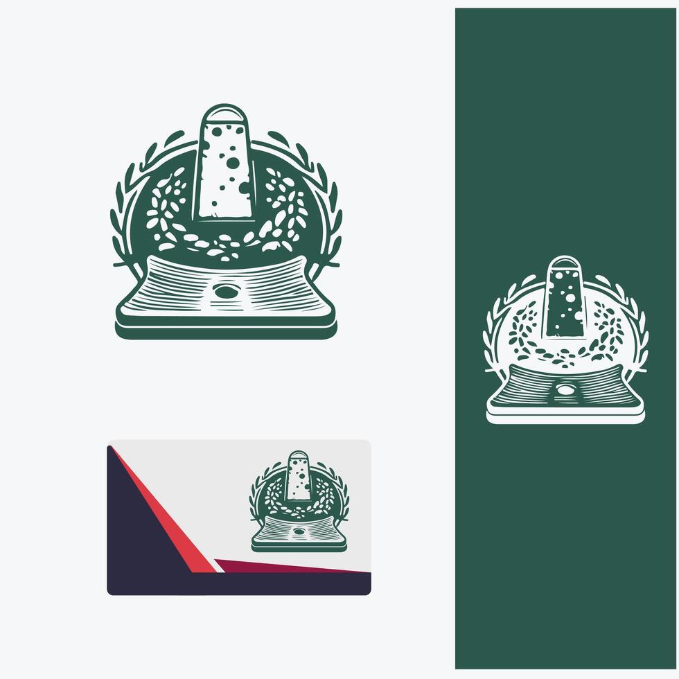 The Chess Grid board logo vector