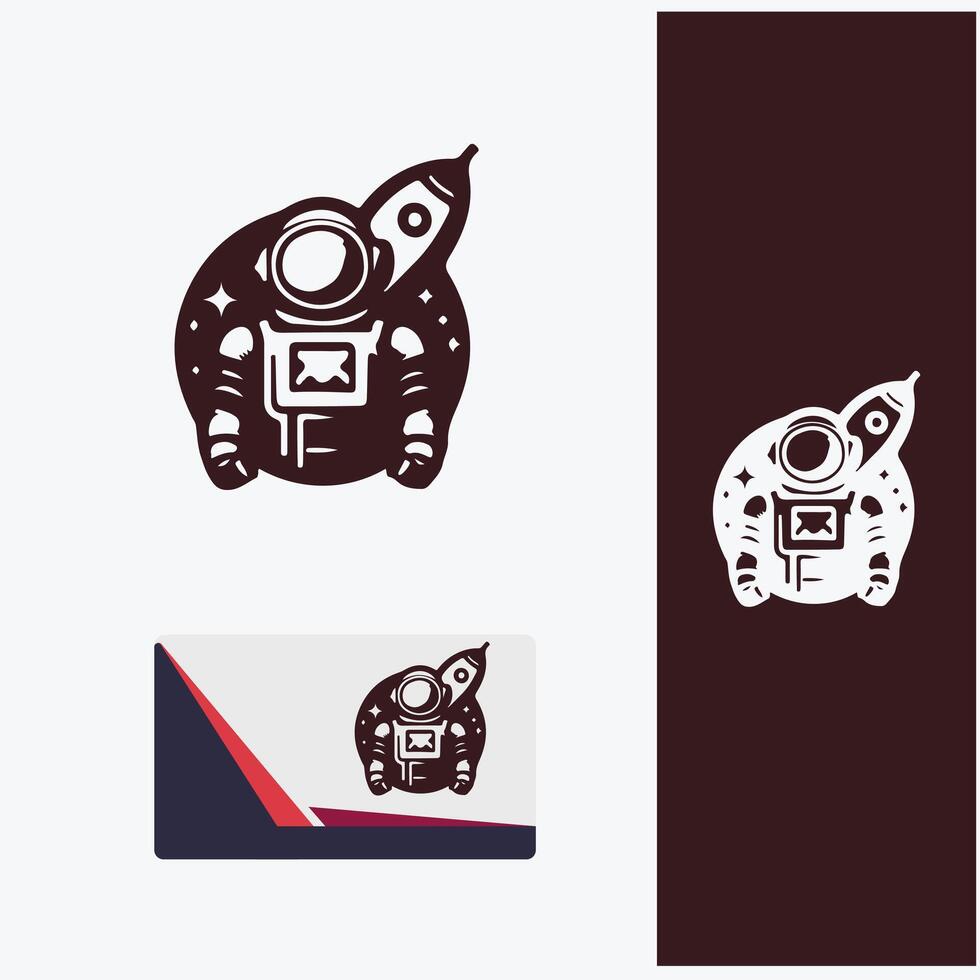 Nebula Navigators Astronaut Logo vector