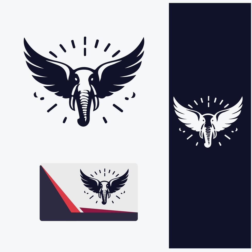 The Airborne Elephant Logo vector