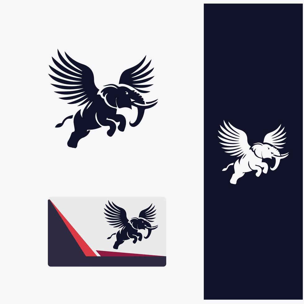 The Airborne Elephant Logo vector
