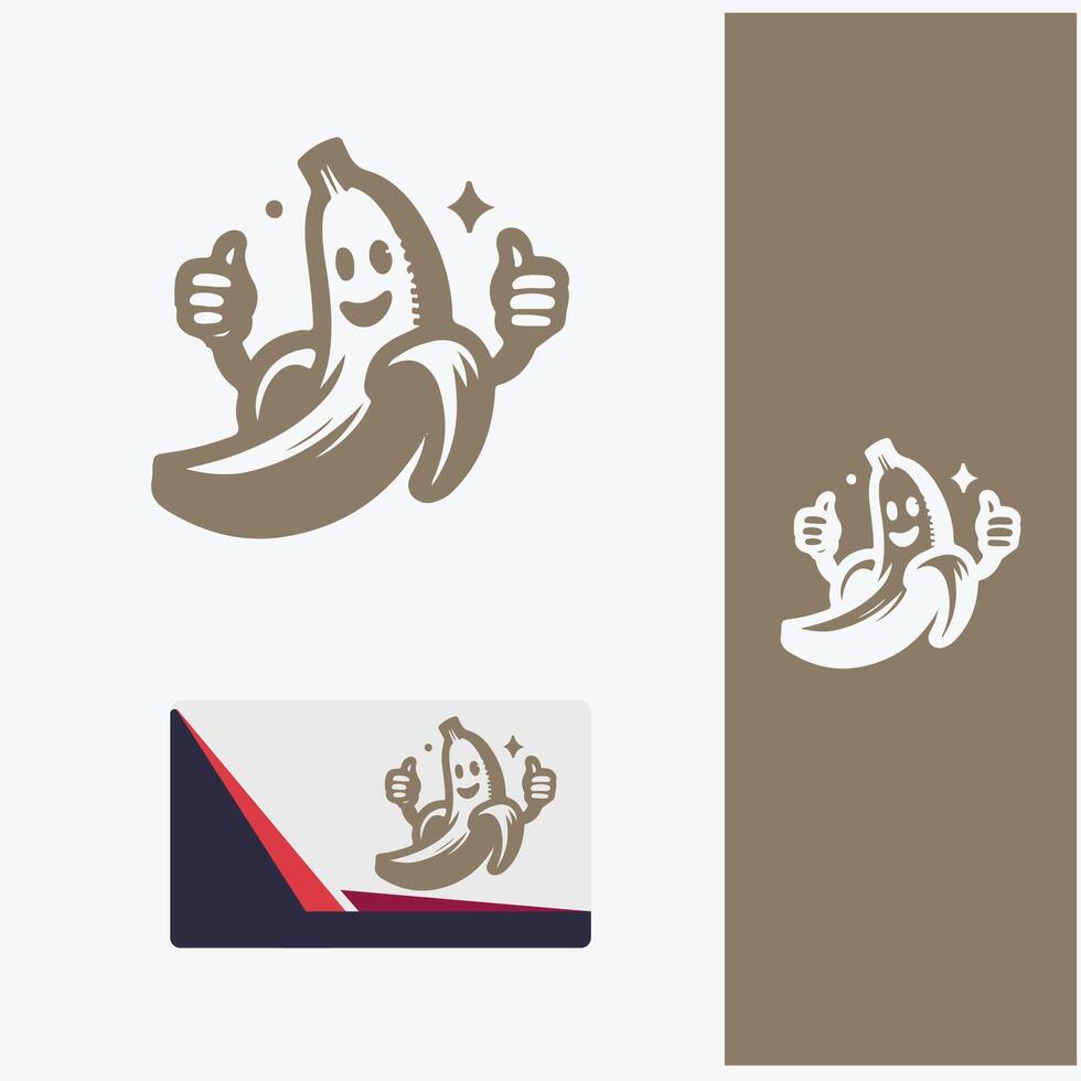 Banano mascot logo vector