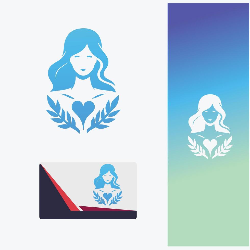 Her Radiance women care logo vector