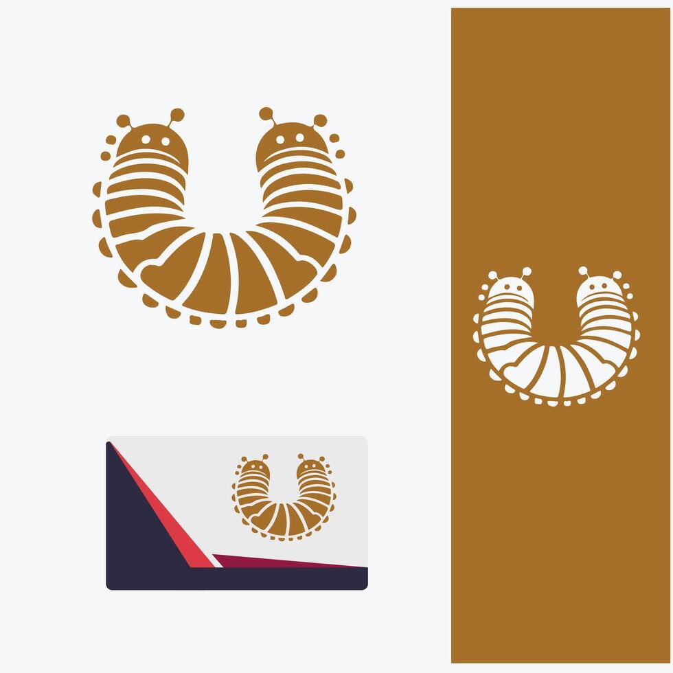 Wiggling Wonders caterpillar logo vector